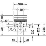 Duravit Wand-WC STARCK 2 tief, 375x620mm, SensoWash weiß WG