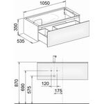 Keuco WTU EDITION 11 PLANNING 1050x350x535mm Kumme li we sdm