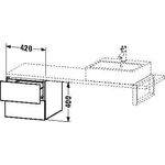 Duravit Konsolenunterschrank L-CUBE 400x420x477mm cappuccino hochglanz