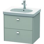 Duravit Waschtischunterbau BRIOSO Griffe chr 563x620x469mm betongrau matt