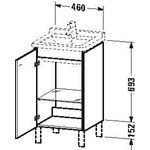 Duravit Waschtischunterbau BRIOSO 693x460x445mm G. Frontfarbe TA li bas ma