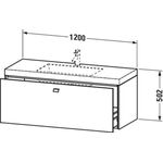 Duravit Waschtischunterbau BRIOSO 502x1200x480mm WT Vero Air o HL we hgl