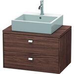 Duravit Konsolenunterschrank BRIOSO Griffe chr 442x720x480mm nussbaum dunkel