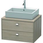 Duravit Konsolenunterschrank BRIOSO Griffe chrom 442x720x550mm pine silver