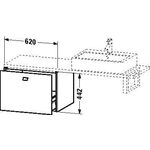 Duravit Konsolenunterschrank BRIOSO Griff chrom 442x620x480mm lichtblau matt