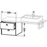 Duravit Konsolenunterschrank BRIOSO Gri Frontfarbe 442x520x550mm lichtbl ma