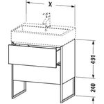 Duravit Waschtischunterbau XSQUARE 731x484x460mm taupe matt