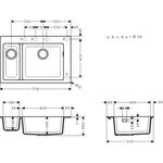 HG Einbauspüle 180/450 S510-F635 betongrau