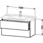 Duravit Waschtischunterbau L-CUBE 1020x481x555mm basalt matt