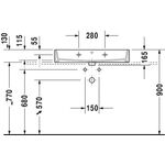 Duravit Waschtisch VERO AIR m ÜL HLB geschli 800x470mm o HL weiß