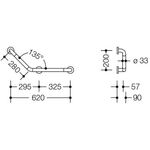 Hewi Winkelgriff SERIE 801 Winkel 135Grad, d= 33mm aquablau