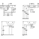 V&B Waschtisch SUBWAY 3.0 550x440mm mit ÜL mit HL we