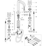 3-L Waschtischarmatur 170 AXOR CITTERIO DN 15 m Kreuzgr u Ros. m Al 140mm pol. b