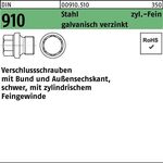 Verschlußschraube DIN 910 Bund/Außen-6-kt M26x1,5 Stahl galv.verz. 25St. - VPE: 25