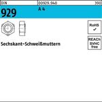 Sechskantanschweißmutter DIN 929 M3 A 4 100 Stück - VPE: 100