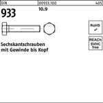 Sechskantschraube DIN 933 VG M16x 70 10.9 25 Stück - VPE: 25