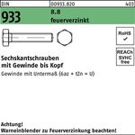 Sechskantschraube DIN 933 VG M16x 140 8.8 feuerverz. 25 Stück - VPE: 25