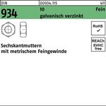 Sechskantmutter DIN 934 M36x 3 10 galv.verz. 1 Stück