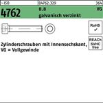 Zylinderschraube ISO 4762 Innen-6kt VG M6x40 8.8 galv.verz. 200St. - VPE: 200