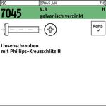 Flachkopfschraube ISO 7045 PH M3x12-H 4.8 galv.verz. 200St. - VPE: 200