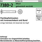 Flachkopfschraube ISO 7380-2 Bund/Innen-6kt M6x35 010.9 galv.verz. 500St. - VPE: 500