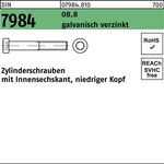 Zylinderschraube DIN 7984 Innen-6kt M3x25 8.8 galv.verz. 500St. - VPE: 500