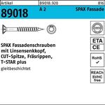 Fassadenschraube R 89018 LISEKO T-STAR 4,5x 60/37-T A 2 100 Stück SPAX - VPE: 100