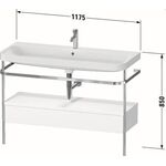 Duravit Waschtischset HAPPY D.2 PLUS 1175x490mm 2 Hahnlöcher weiß hochglanz