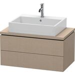 Duravit Waschtischunterbau L-CUBE 820x477mm 2 Schubk we hgl La ES NB mitte