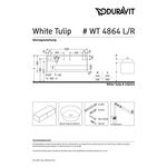 Duravit Waschtischunterbau WHITE TULIP 1600x408x550mm we hgl ES Nussbaum rechts