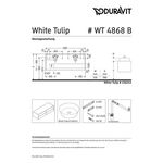 Duravit Waschtischunterbau WHITE TULIP 1600x408x550mm we hgl ES Nussbaum rechts