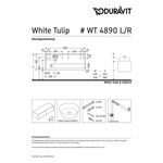 Duravit Waschtischunterbau WHITE TULIP 1600x408x550mm we hgl ES Nussbaum rechts