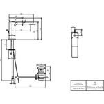 VB Einhebel-WT-Arm. Subway 3.0 51x155x 176mm Zugst-Ablgarn. BrushedNickelMatt