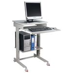 PC-Arbeitstisch H720-1100xB600xT500mm lichtgrau fahrbar