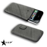 Star-Case® Nova ''Linea'' for Apple IPhone 4. 4S echt Leder Grey