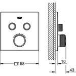 Thermostat GROHTHERM SMARTCONTROL eck 2 ASV wa sun gebü