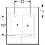 Geberit Lichtspiegel OPTION PLUS SQUARE Bel dir u ind sw matt/Aluminium elo 600x