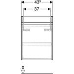 Geberit Unterschrank RENOVA PLAN f HWB 435x605x345mm Fol. NB hickory