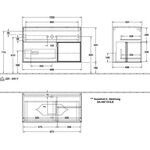 V&B Waschtischunterschrank FINION 1000x603x501mm Regal Wln ven glos. wh