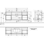 V&B Waschtischunterschrank FINION 1600x603x501mm Regal anthr. ma glos. wh