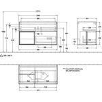 V&B Waschtischunterschrank FINION 1000x603x501mm Regalele. Peo Wln Veneer