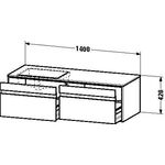 Duravit Waschtischunterbau KETHO 550x1400x426mm WT rechts weiß matt