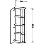 Duravit Hochschrank DURASTYLE 240x500x1400mm Ans li we matt/weiß matt