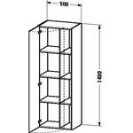 Duravit Hochschrank DURASTYLE 360x500x1400mm Ans li bas matt/basalt ma