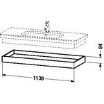 Duravit Ablageboard DURASTYLE 448x1130x84mm weiß matt/weiß matt