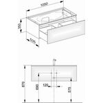 Keuco Waschtischunterbau EDITION 11 1050x350x535mm m LED-I-Bel cash sdm