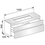 Keuco Waschtischunterbau EDITION 400 1400x546x535mm o HL-Boh we