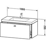 Duravit Waschtischunterbau BRIOSO 502x1000x480mm WT Vero Air o HL we hgl