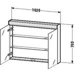 Duravit Spiegelschrank BRIOSO m Be 760x1020x148mm 14 W weiß hochglanz