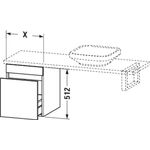 Duravit Konsolenunterschrank DURASTYLE 512x300x478mm leinen